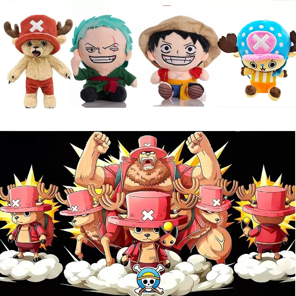 NUEVO # # Figura de Anime de One Piece de 20 cm, Zoro, Luffy, Chopper, Juguetes de Peluche, Lindos Muñecos de Peluche de Dibujos Animados, Colgante, Regalos de Navidad para Niños