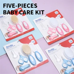 5 Piece/set Baby Health Care Kit Including Head Brush Comb & Nails Trimmer Newborns Grooming Set for Infants and Kids A2UB