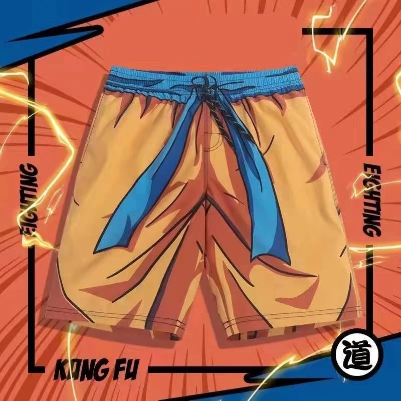 Dragon Ball Son Goku pantaloni corti estate uomo palestra pantaloncini da corsa Cartoon traspirante Cosplay costume da bagno pantaloni da spiaggia