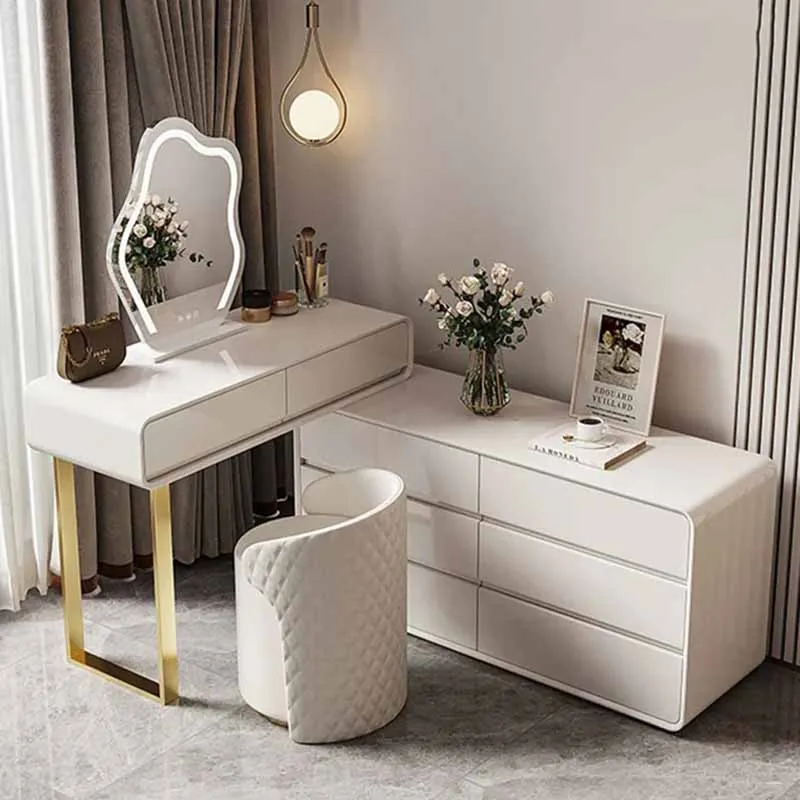 

Adjustable Luxury Dressing Table Nordic Princess Comfortable Modern Dressers Jewelry Fashion Coiffeuses De Chambre Furnitures