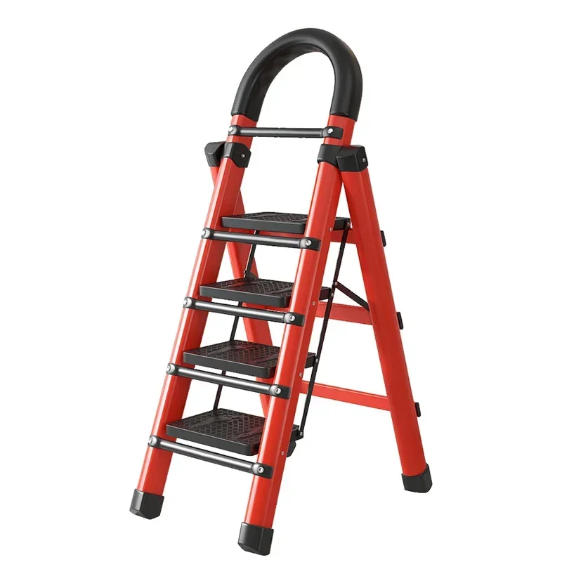 Ladder For Household Use Foldable Indoor And Outdoor Zigzag Engineering Ladder Portable Multifunctional Thickened Folding Ladder