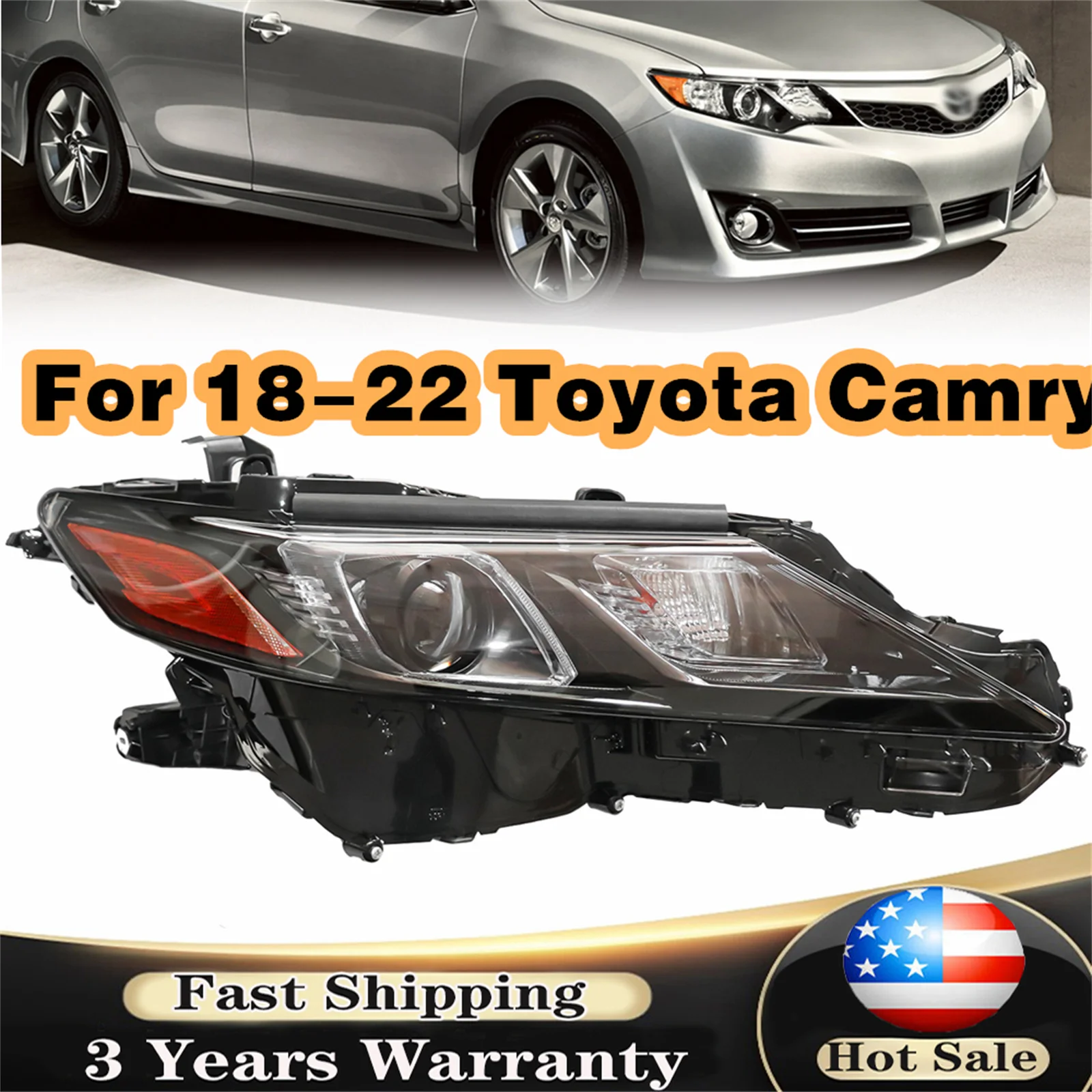 

For 2018 2019-2022 Toyota Camry LE SE Right or Left Led Headlights Headlamp Pair (LH & RH)