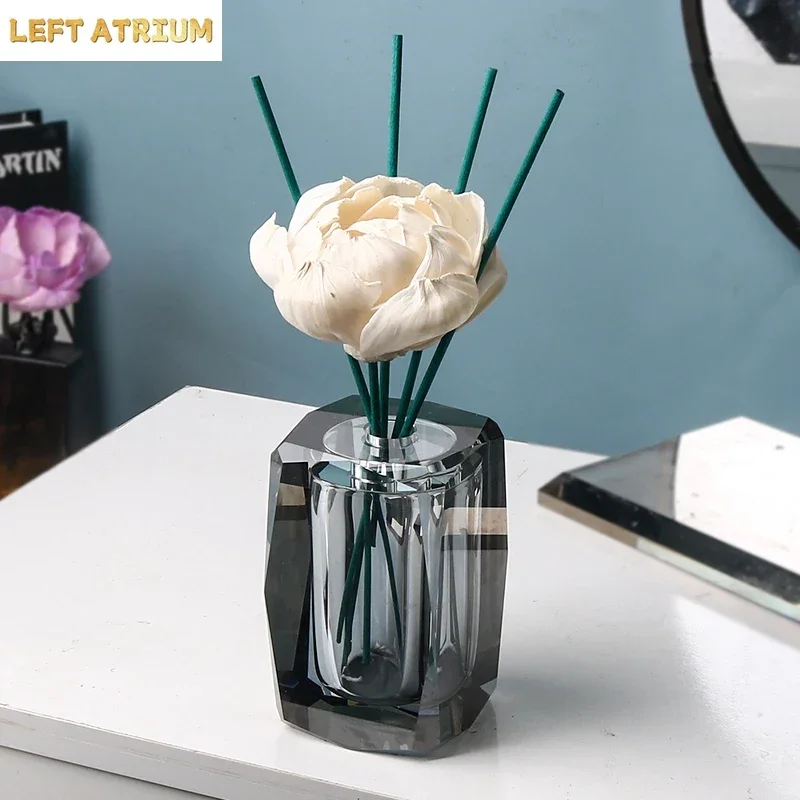 European light luxury crystal glass no fire aromatherapy bottle Empty bottle high-grade home room hotel bathroom diffuser bottle