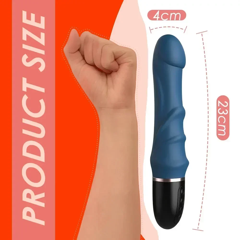 10 Modes Soft Silicone Vibrator Big Dildo Massager Female Masturbator for Couples G-spot Clitoral Stimulator Sex Toys for Women