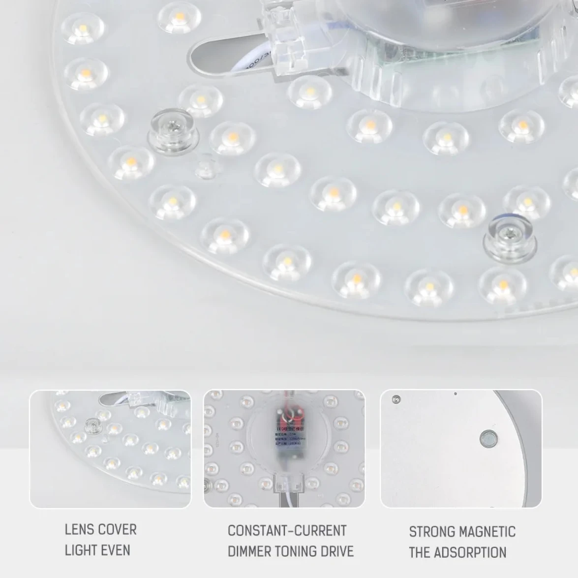 36W 24W 18W 12W LED 원형 사각 천장등 AC 220V