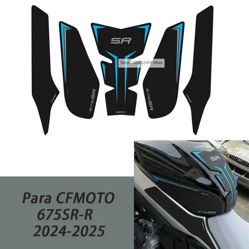 

Suitable for CFMOTO 675SR-R 675 SR 2024-2025 Motorcycle Accessories Frosted Sticker Decal Kit Non-Slip Fuel Tank Pad Protector