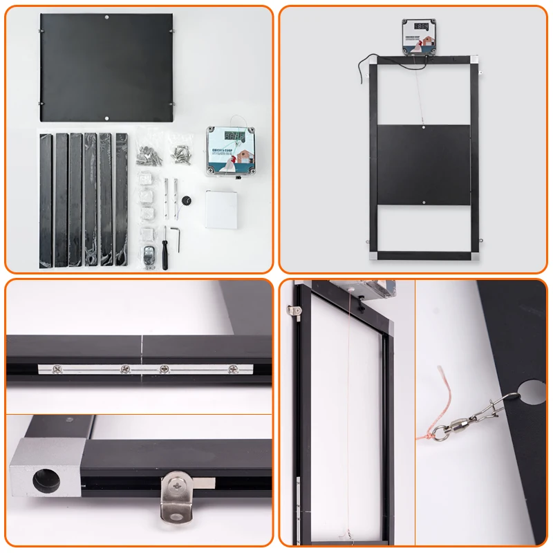 

Chicken Coop Automatic Door Automatic Timing Chicken Coop Door Digital Display Pet Door Pressure Resistant Chicken Coop