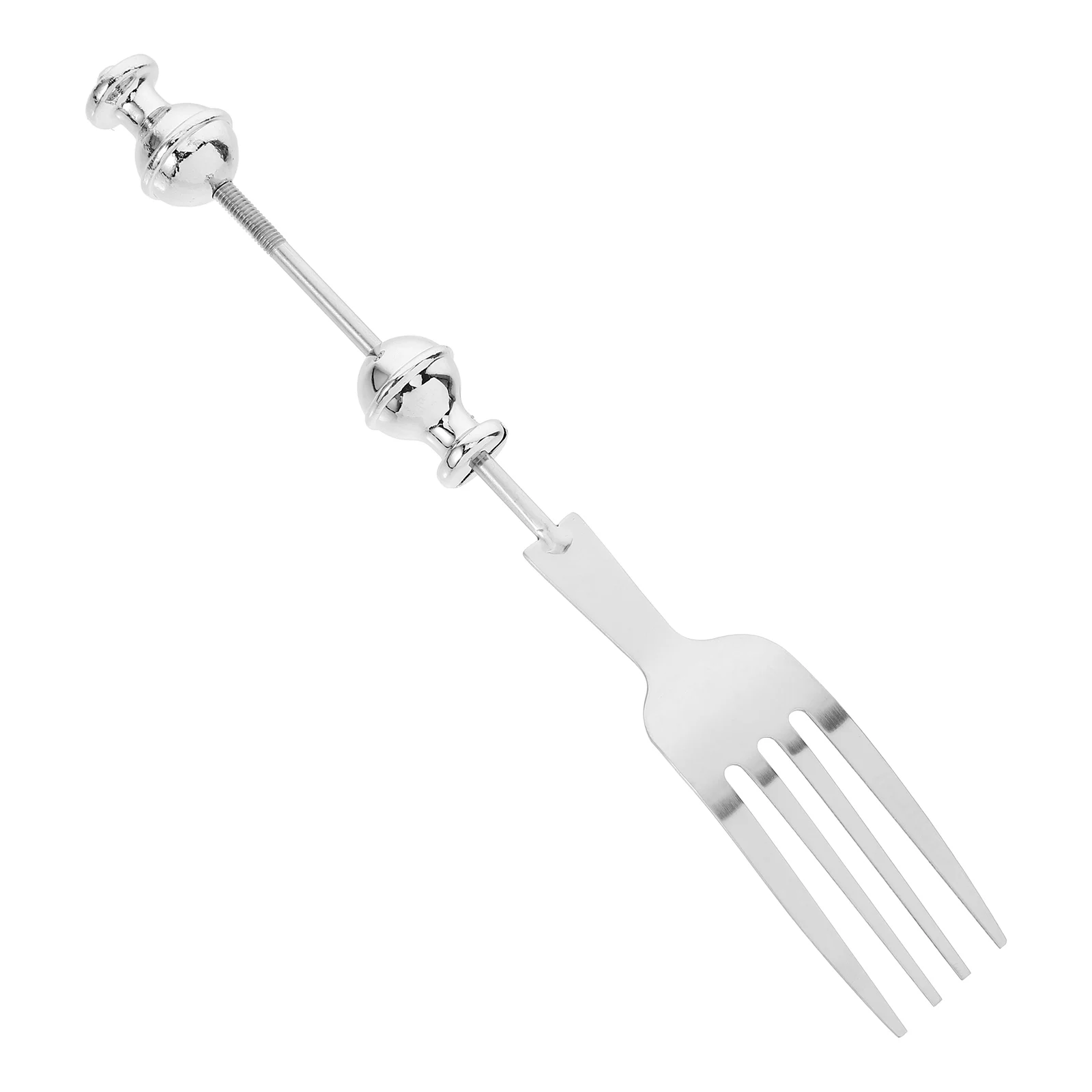 

201 Stainless Steel Beadable Western Fork DIY Multi-Function Food Serving Dessert Tasting Fruit Fork Household Stainless Steel