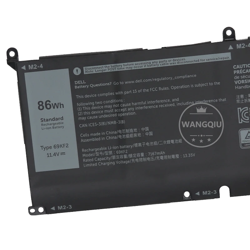 بطارية كمبيوتر محمول لجهاز Dell Inspiron G15 5510 5511 5515 5520 8FCTC 56Wh 69KF2 86Wh