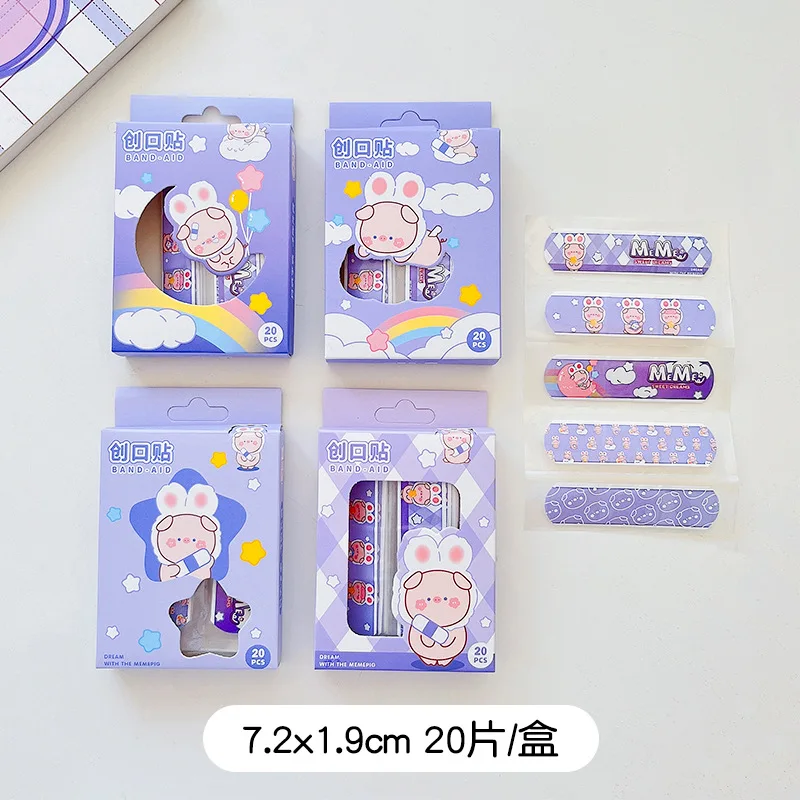 20pcs/lot Lovely Cute Band Aid Disposable Wound sticker kawaii First Aid Emergency Kit For Kids Children Adhesive Bandages