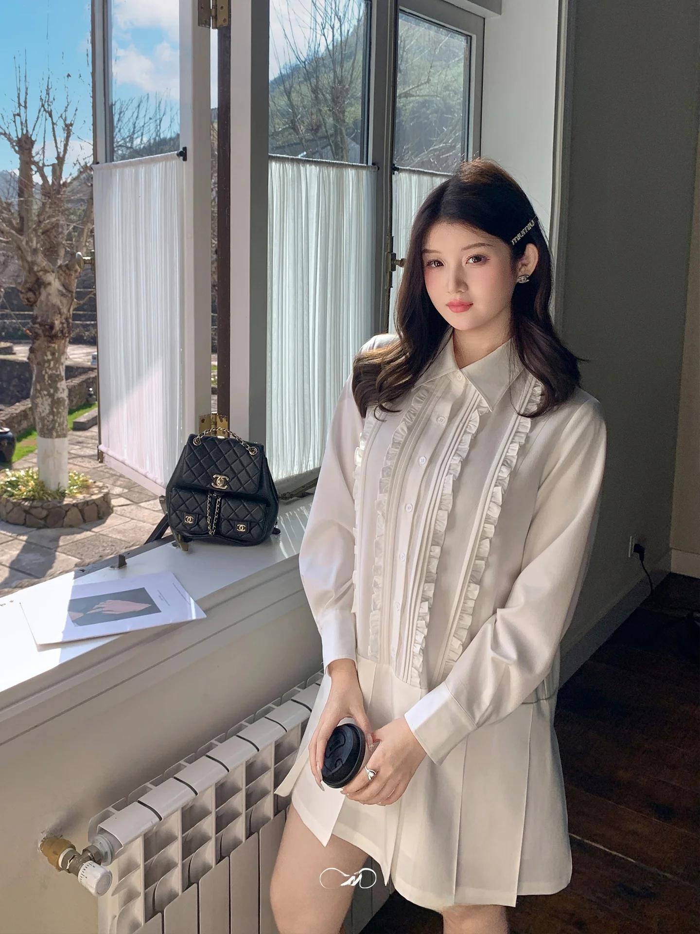 

Новинка: Платье с плиссировкой и декоративными элементами, из полиэстера, с завышенной талией, повседневное, стандартные и большие размеры