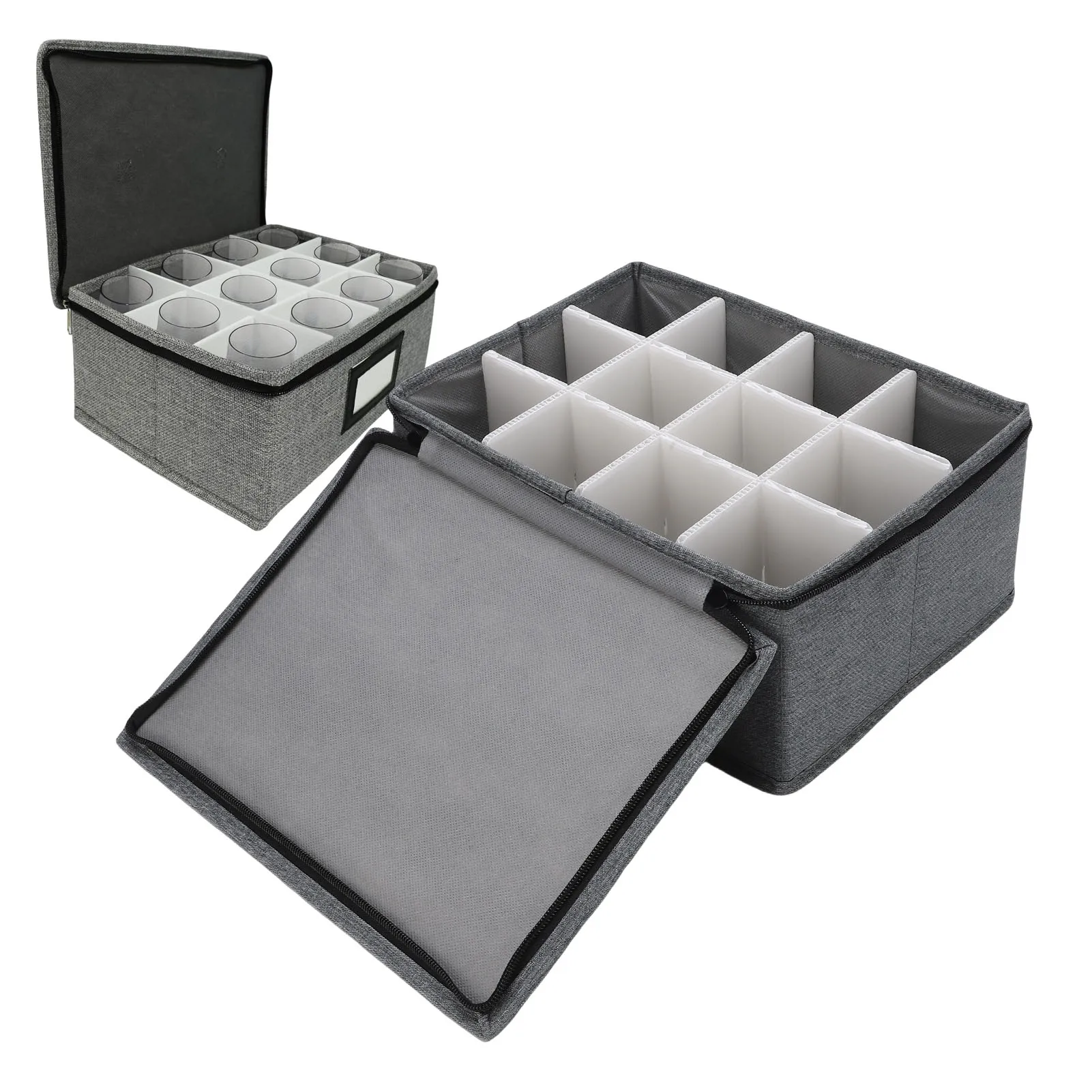 Wine Glass Storage Box Multifunctional Oxford Cloth 12 Whisky Glasses Storage Box for Home