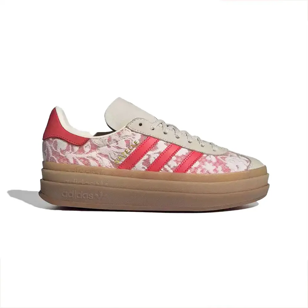 Liberty London x adidas Originals GAZELLE BOLD Better Scarlet Versatile, Comfortable, Durable Low-Top Sneakers for Women JR8885