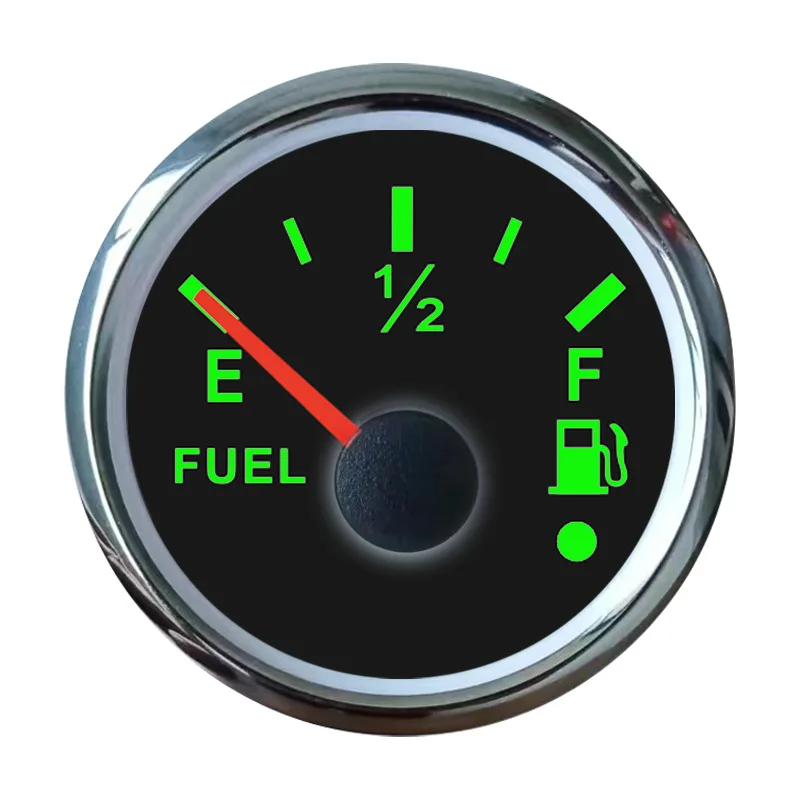 

52 мм датчик уровня топлива 0-190 Ом счетчик уровня топлива с функцией сигнализации для морской лодки, автомобиля, яхты, 7-цветная подсветка, индикатор масляного бака