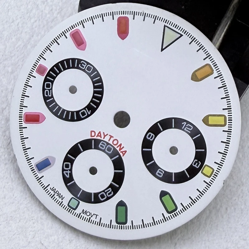 أفضل ساعة 29.5 مللي متر VK63 S شعار الطلب 3 عيون الأخضر مضيئة صالح VK63 حركة الطلب ساعة تعديل الملحقات