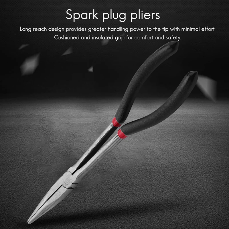 6Pcs Multifunctional Steel 11 Inch Long Needle Nose Pliers Curved Nose Pliers Auto Repair Tools