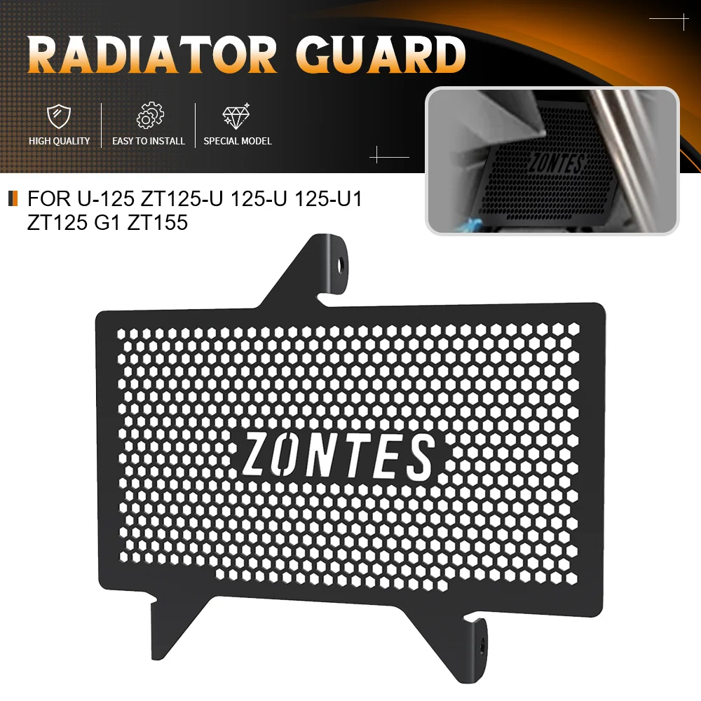 

155U For Zontes U-125 ZT125-U 125-U 125-U1 Motorcycle 2020-2021-2022-2023-2024 Radiator Guard Aluminium Protector ZT125 G1 ZT155