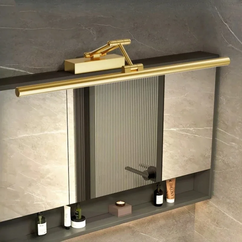 Foldable LED Bathroom Wall Lamp Gold Telescopic Arm Mirror Front Sconce Bedroom Vanity Cabinet Mount Picture Wall Lights Fixture