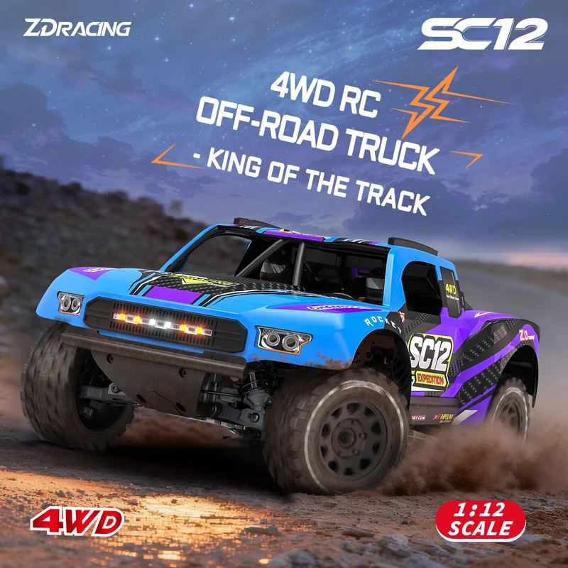 ZD Racing RC SC12 1:12 4WD Brushless 70+KM/H High Speed  Electric Short Course Off Road Truck Drift Vehicle Off-Road Vehicle RTR