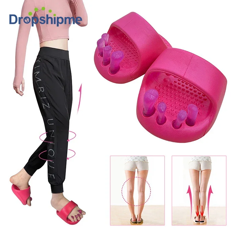 1 Double Adult Unisex Slimming Slippers for In/Out - Turned Feet! Correct O - Legs, X - Legs, Bowlegs & Clubfoot with Insoles