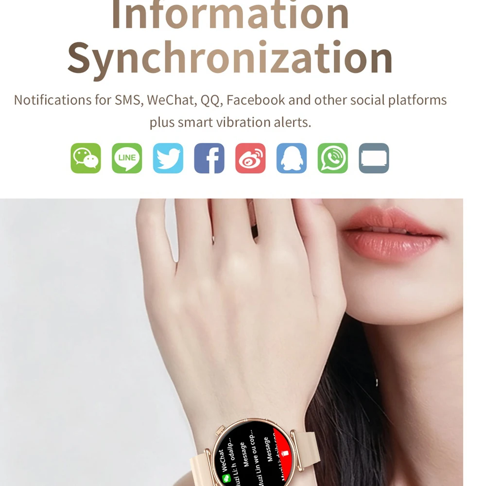 Women Outdoor Sports Smartwatch BT Call NFC Function Waterproof Music Playback Fitness Tracker Health Monitoring Wristband