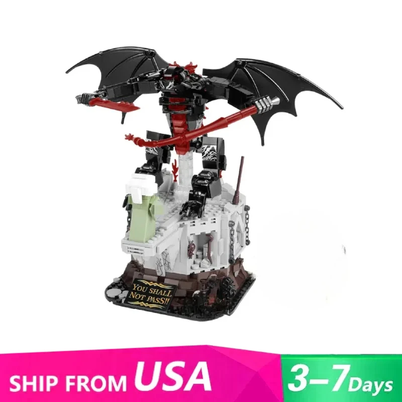 

988 шт. MOC кольцо из фильма Гэндальф Серый и Балагуровые строительные блоки фильм летучая мышь монстр фигурки модель кирпич-головоломка игрушки детский подарок