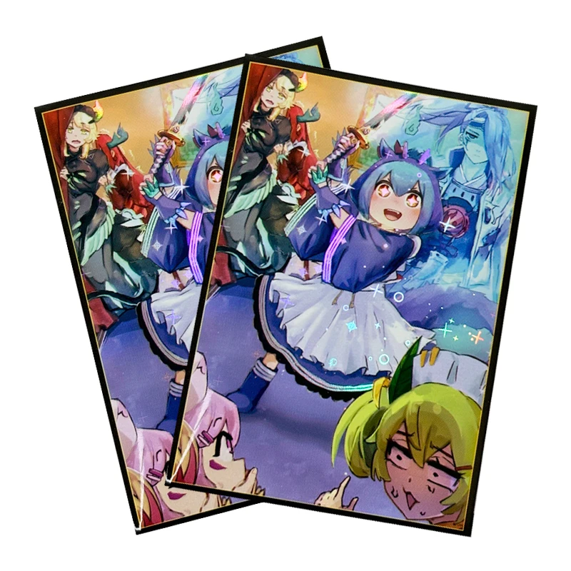 63X90Mm 60Pcs/set Yu-Gi-Oh! Laundry Dragonmaid Card Sleeves Ygo! Color Flash Card Protective Cover Anime Cards Gift Toy