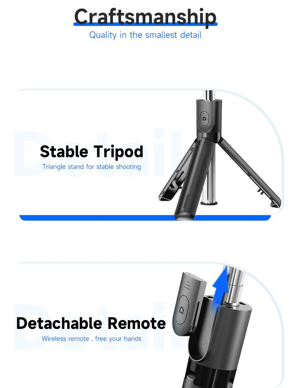 Suporte de tripé para bastão de selfie sem fio 360 °   Girevole com controle remoto removível dobrável para transmissão ao vivo do telefone celular do iPhone Tk
