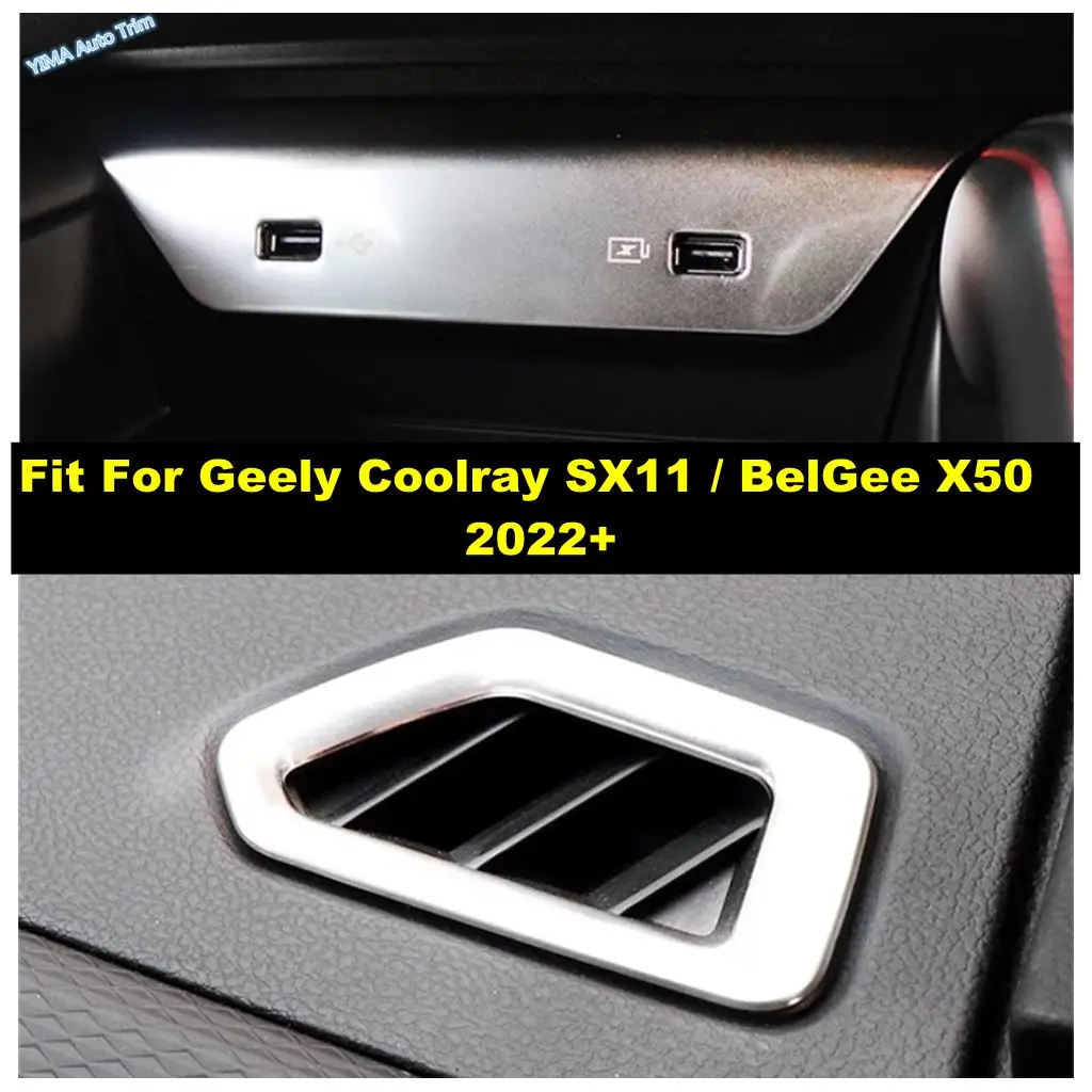 

Dashboard Air AC Vent Outlet / Front USB Charger Plug Panel Cover Trim Accessories For Geely Coolray SX11 / BelGee X50 2022 2023