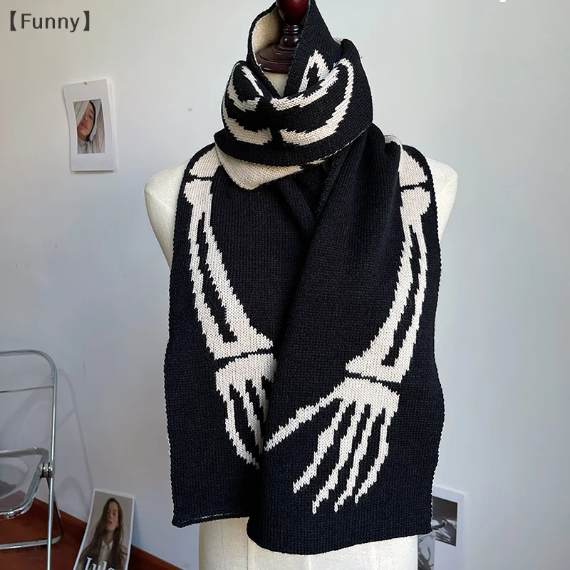 [مضحك] الخريف الشتاء أزياء وشاح الرجال النساء الدافئة سماكة شال منديل الأوشحة