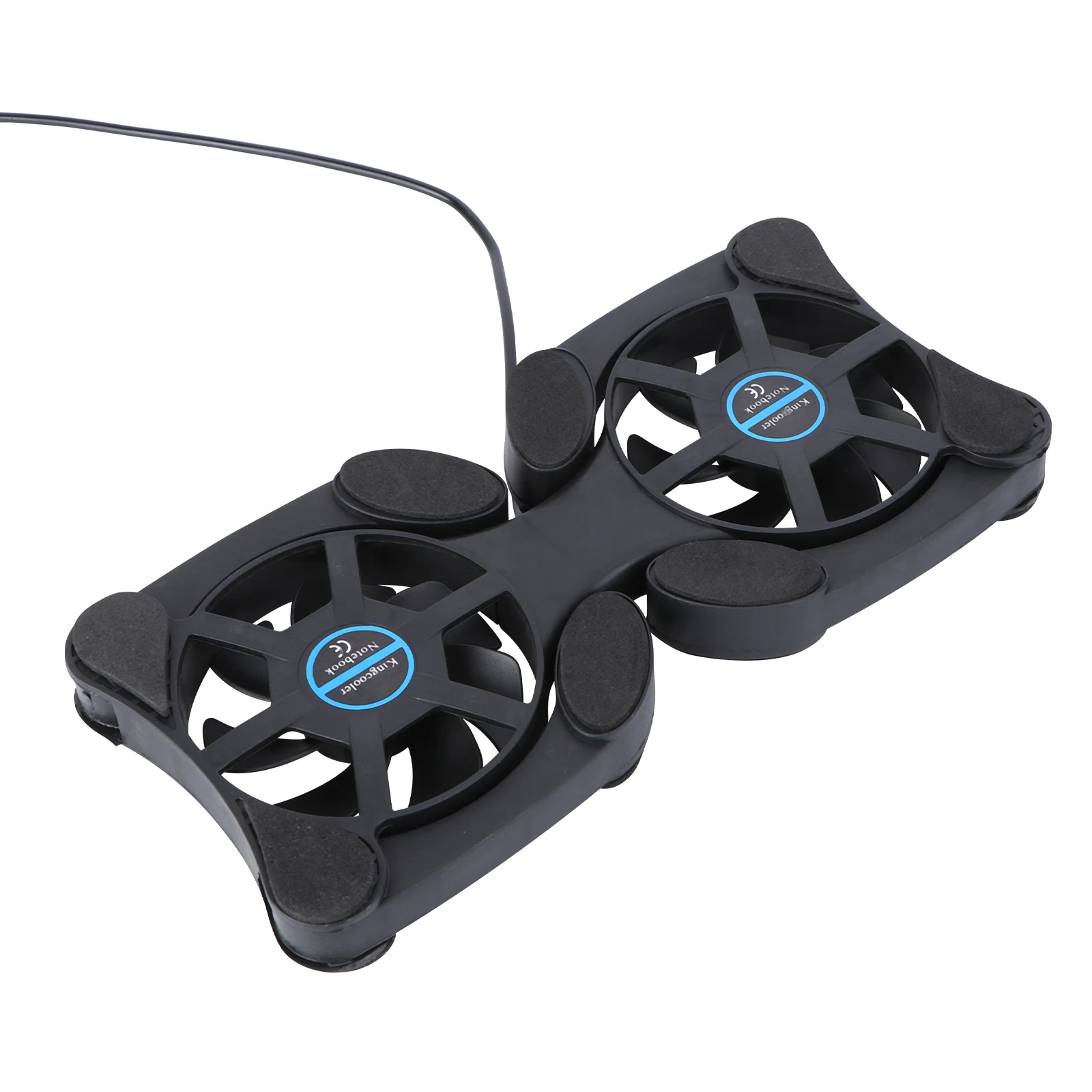 

Laptop Cooling Pad Notebook Cooler with 70mm Fan Foldable Black Four Pads Portable Low Power USB Laptop Fan Cooler Efficient