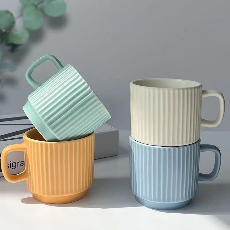 Macaron Candy Color Ceramic Mug Ins Style Simple Coffee Cup Souvenir Water Home Life, Household Daily Use, Dining Necessities