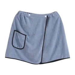 Men can wear a shower skirt soft skin absorbent quick drying bath towel to wear and remove convenient beach bath towel