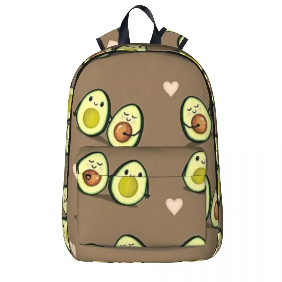 Mochila de dos mitades con patrón de aguacate para niños, bolsa de libros para estudiantes, bolso de hombro para computadora portátil, mochila de viaje, mochila escolar