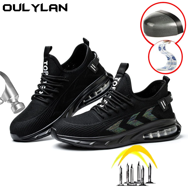 

Steel Toe Work Shoes Anti Smashing Anti Piercing Comfortable Breathable Lightweight Air Cushion Protection Safty Shoes