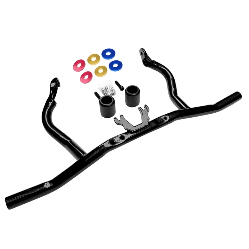 HCMT Flat-Out Engine Guard Bar for Harley Touring Models Street Glide/Road Glide/Road King/Electra Ultra 14-25,Gloss black