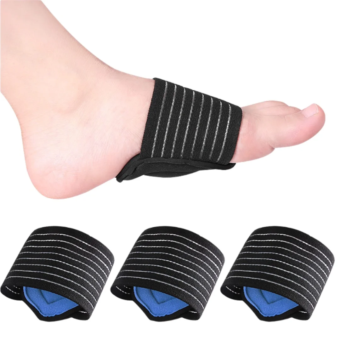 1Pair Thick Foot Care Pads Flat Foot Arch Support Pads Orthopedic Insoles Plantar Fasciitis Heel Pain Aid Bandage Foot Sleeves