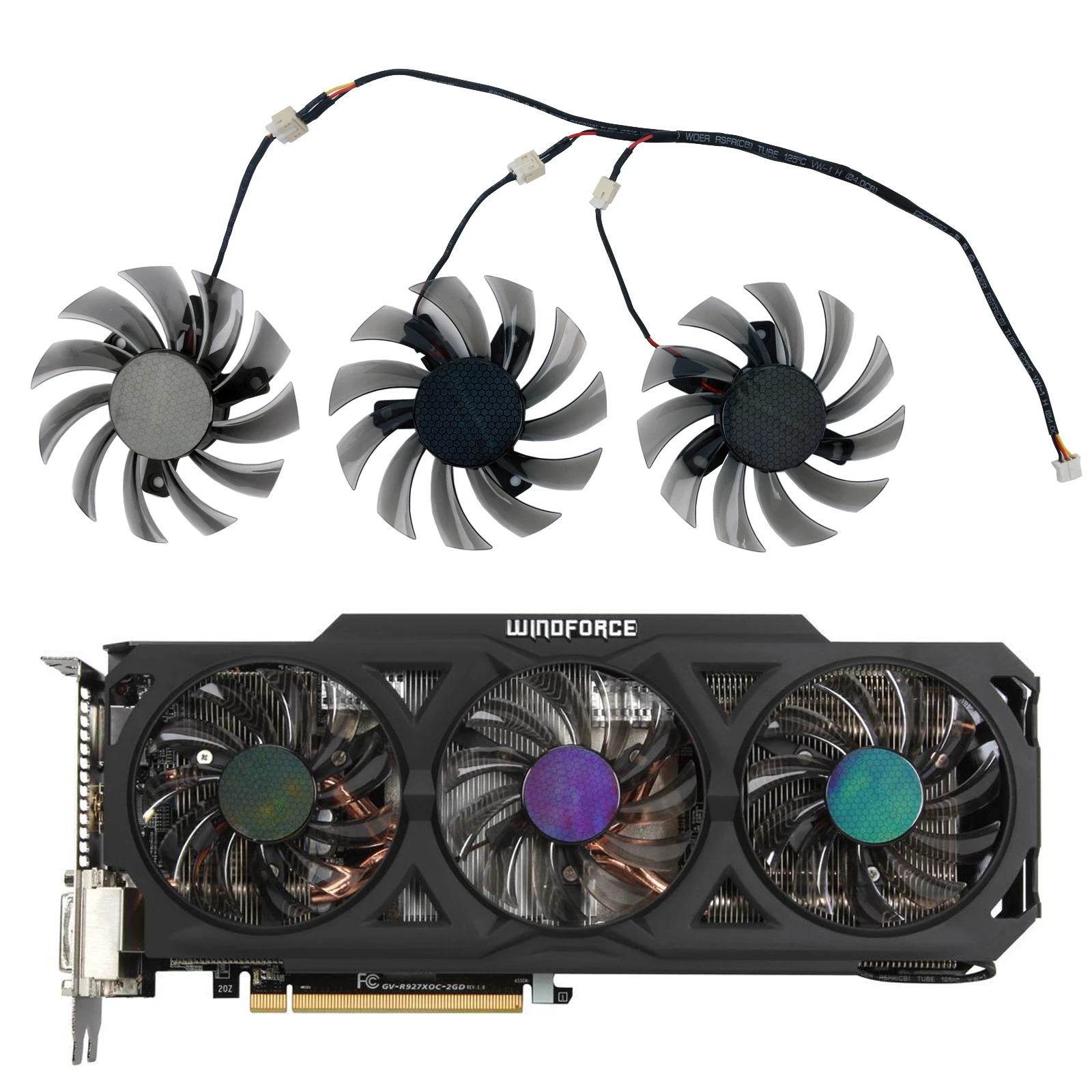 3Pin PLD08010S12H GTX970 GPU Card Cooler Fans For GIGABYTE GeForce GTX 970 Gaming Video Cards Cooling