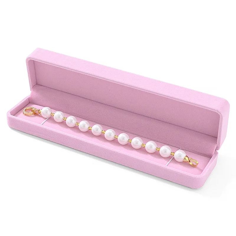 

Long Velvet Chain Necklace Gift Box Jewelry Pendant Display Stand Storage Organizer Wedding Luxury Packaging Bag Women