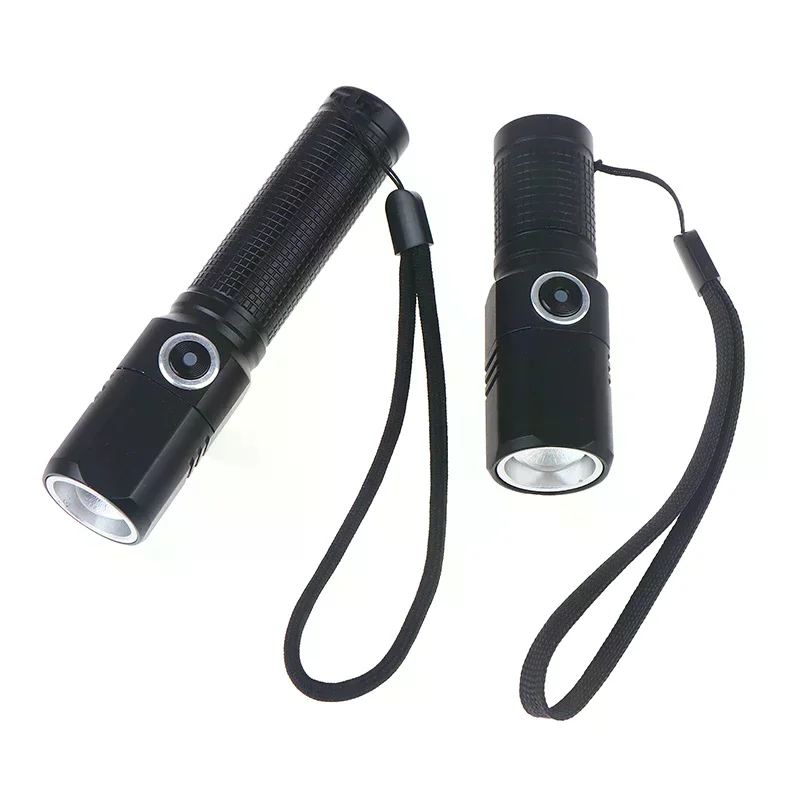 

Яркий портативный мини-светодиодный фонарик P60, USB перезаряжаемый зум, карманный фонарик из алюминиевого сплава для наружного кемпинга, рыбалки