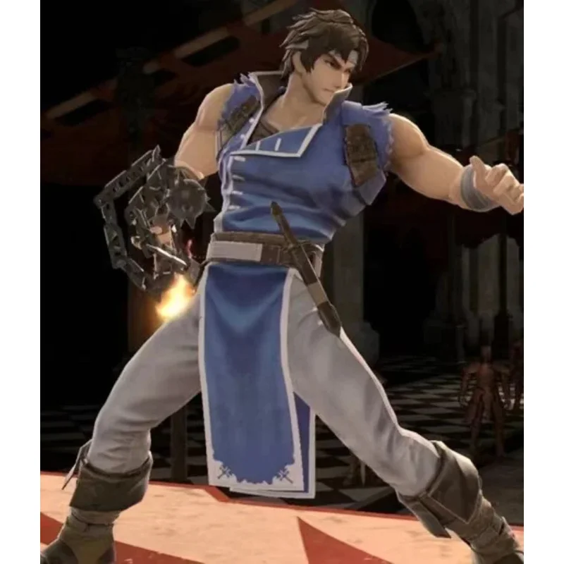 ss13IN STOCK Castlevania Super Smash Bros. في نهاية المطاف مصاص دماء هنتر ريفتر بلمونت لعبة القتال الزي تأثيري حلي