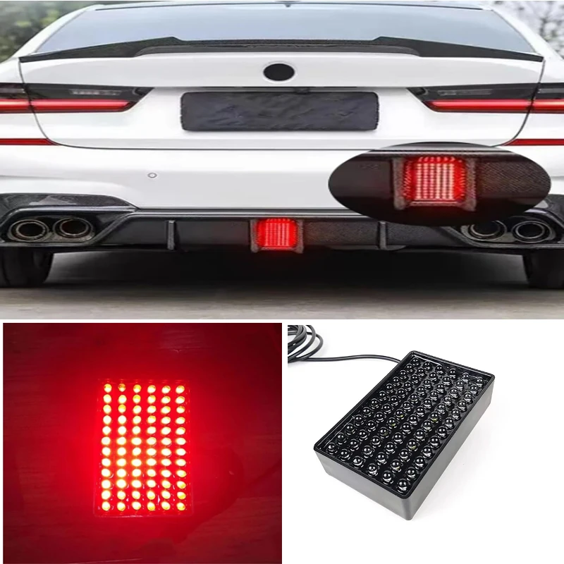 72LEDs Car Brake Light Universal 12V F1 Style Car Led Signal Lights Rear Diffuser Spoiler Tail Light Replacement For BMW For VW