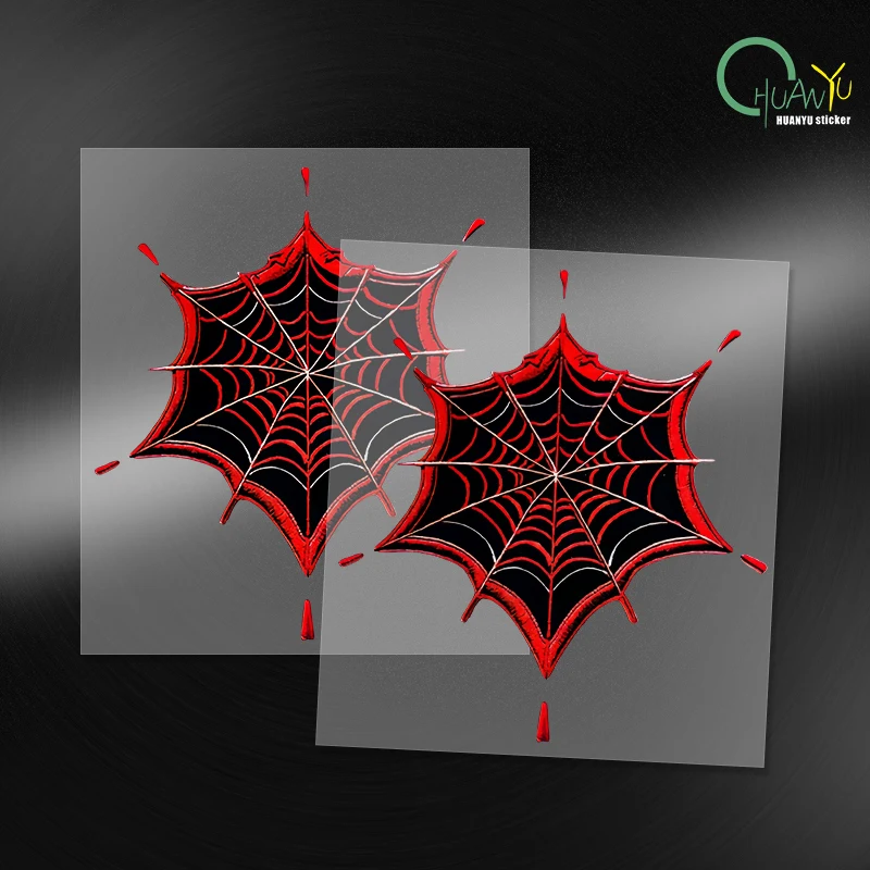 Hollow out car sticker Original spider web Halloween gothic punk classic texture concealer waterproof sticker