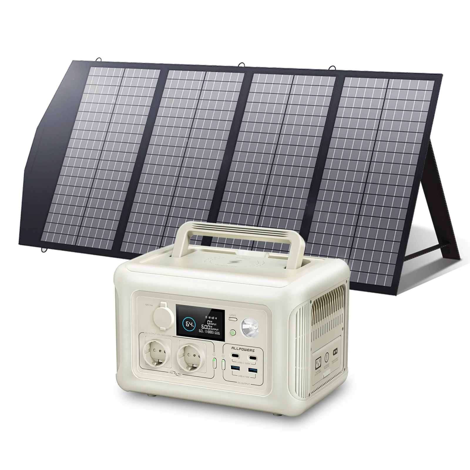 ALLPOWERS R600 Portable Power Station & Portable Solar Panel (option) Pure Sine Wave 299Wh Outdoor Solar Generator for Camping