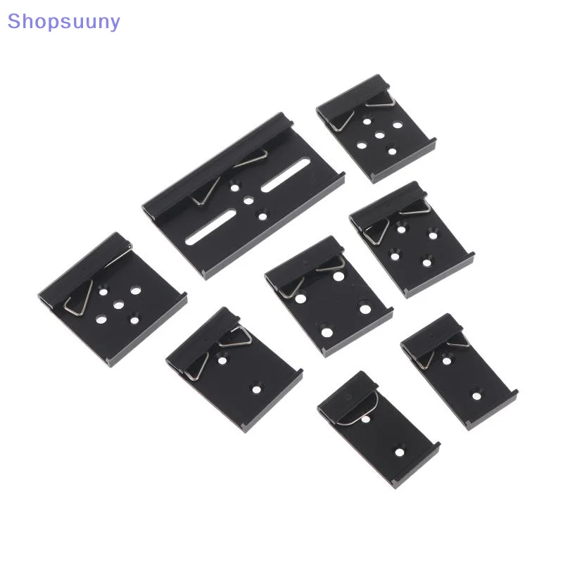 [SU]Relay Mounting Buckle Simple Fixing Rack With Mounting Holes 25MM 35MM 45MM Metal DIN Rail Fixed Clamp Clip[SU]