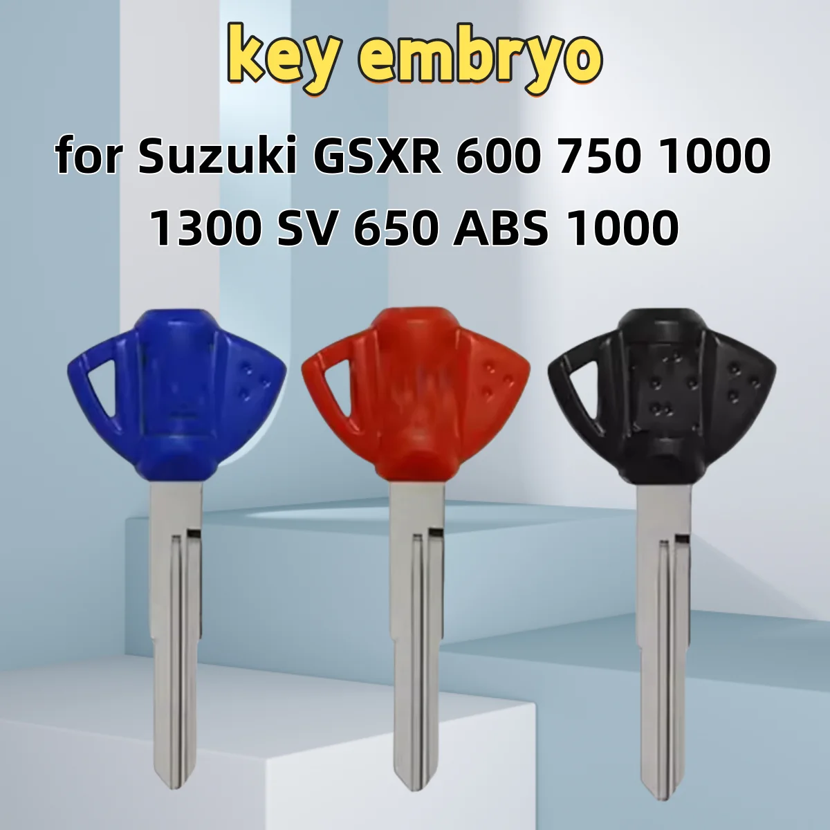 

for Suzuki GSXR 600 750 1000 1300 SV 650 ABS 1000 Blank Key Motorcycle Replace Uncut Keys can be placed anti-theft chip