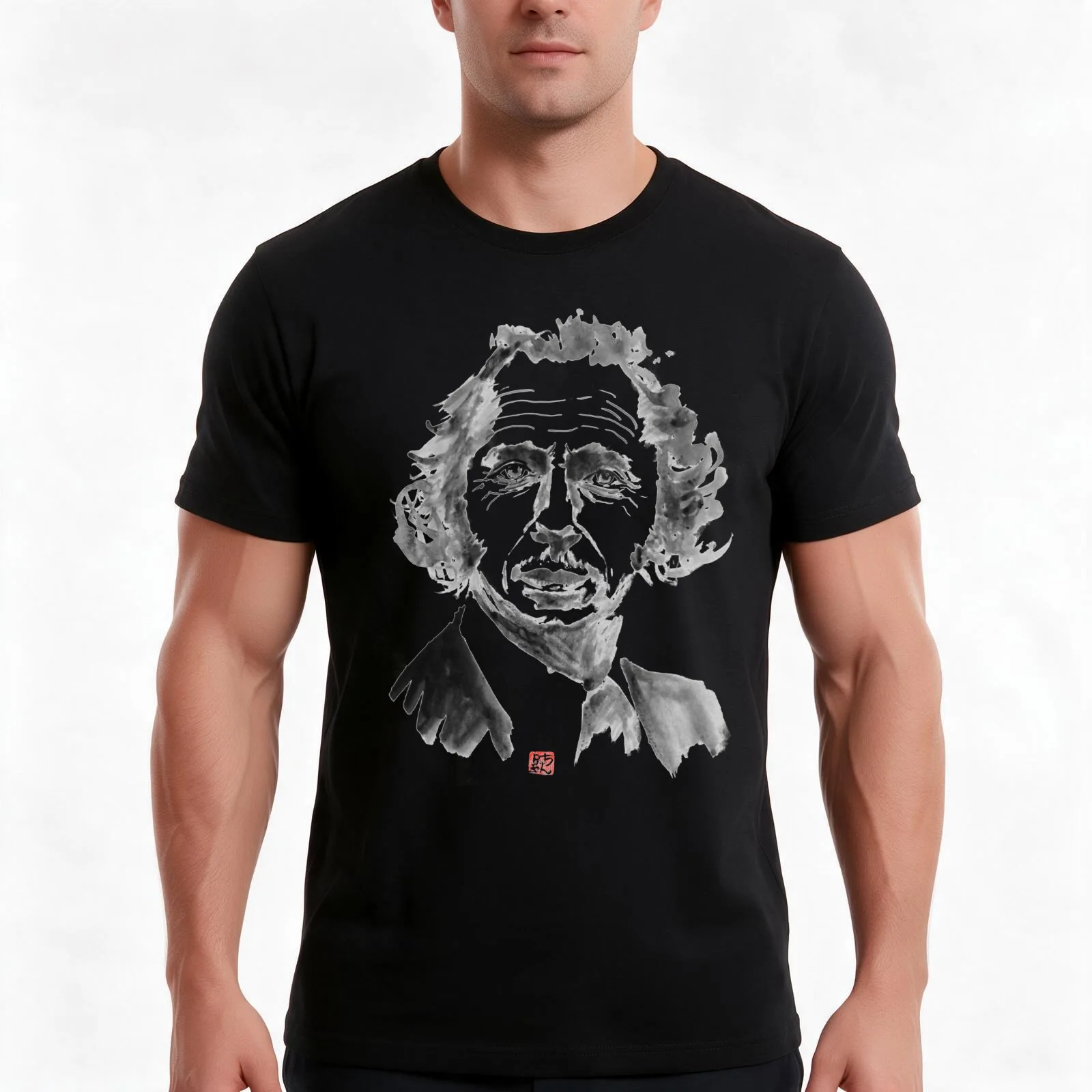 pierre richard T-Shirt, Summer Casual Cotton Tee, Oversized Streetwear Tops, Vintage Graphic Print, Loose Fit Short Sleeve