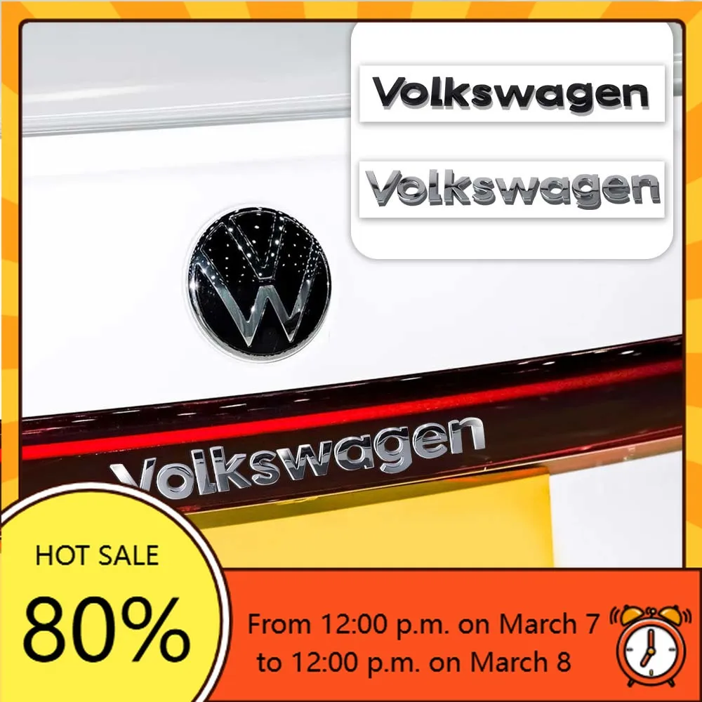 

For VW Volkswagen Jetta MK5 Golf 3D ABS Car Trunk Letters Logo Badge Emblem Lettering Badge Sticker Accessories For Volkswagen V