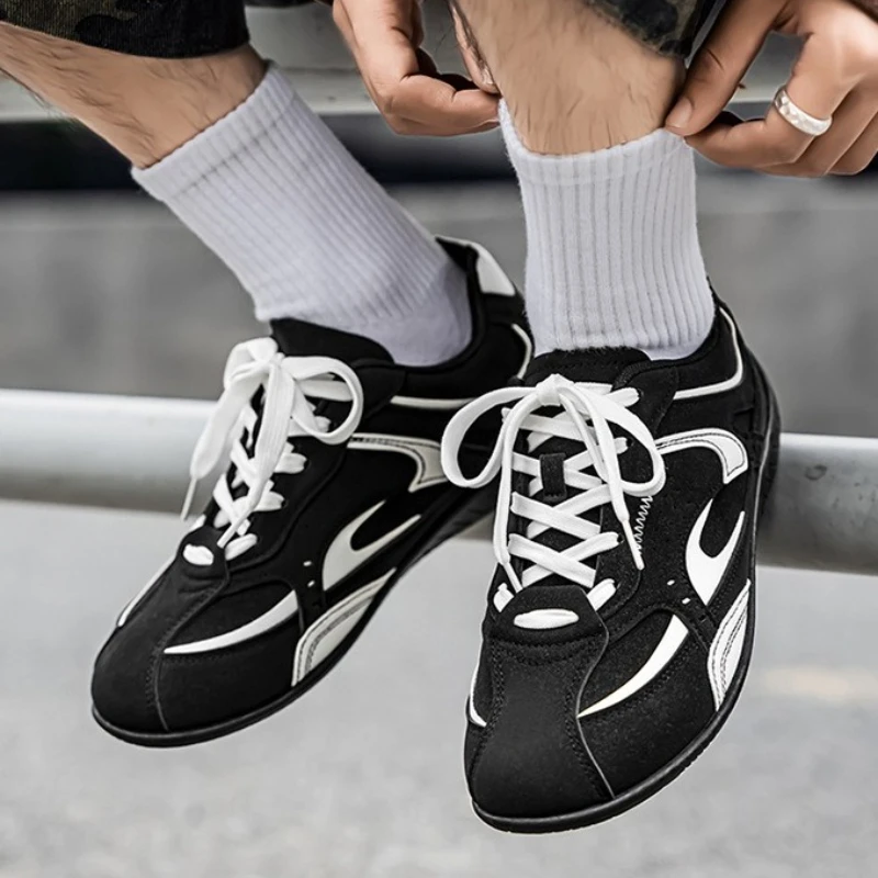 

Мужские ретро-кроссовки на плоской подошве, весенне-осенние, новые дизайнерские повседневные туфли, модные мужские кроссовки на шнуровке