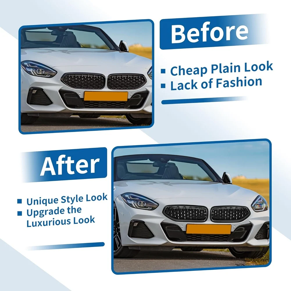 

Front Bumper Grille Grill For BMW Z4 G29 2019-2023 Replace 51138091295 51138091296